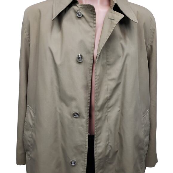 Vintage Rainfair Trench Coat Removable Insulated Faux Fur Lining Made in USA 44 - Picture 10 of 14